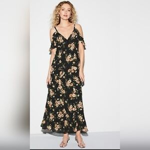 The Occasion Old Navy Sheer Floral Drop Shoulder Cocktail Garden Maxi Dress